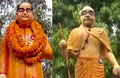 After BR Ambedkar, Mahatma Gandhi statue painted Saffron in UP​